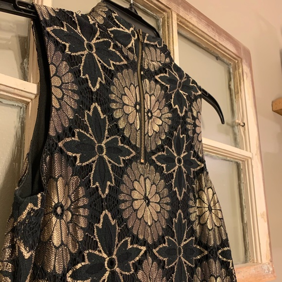 Mimi Chica Black and Gold Lace Semi-Formal Cocktail Dress - Picture 6 of 6